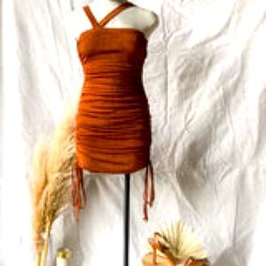 Acoa Ruched Adjustable Mini to Midi Dress